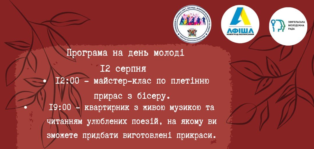 І розваги, і допомога ЗСУ: як у Звягелі проведуть День молоді